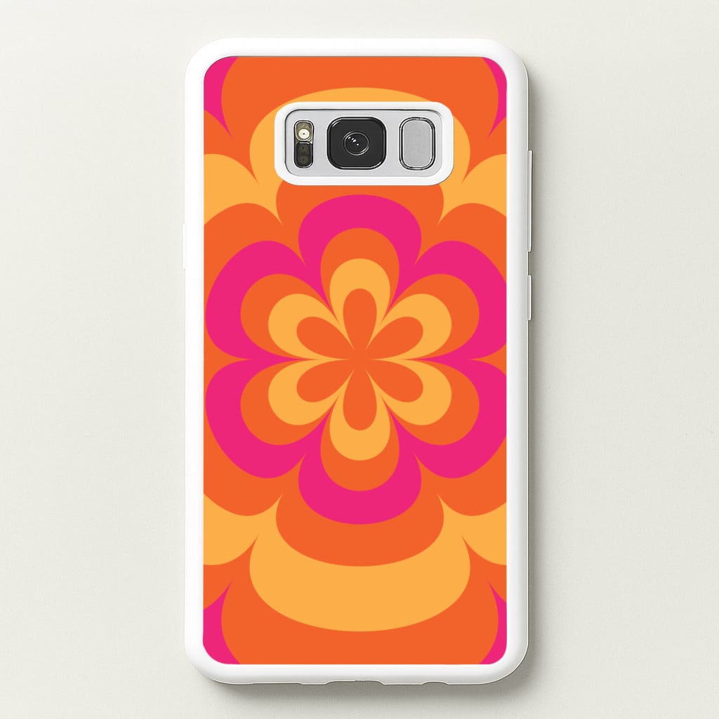 Sunset Trippy Flower Pattern - Summer Phone Case for Galaxy S8 Plus