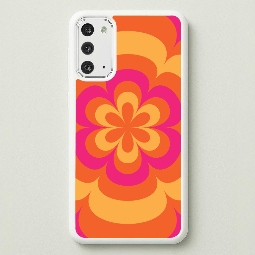 Sunset Trippy Flower Pattern - Summer Phone Case for Galaxy Note 20