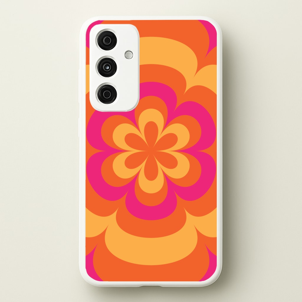 Sunset Trippy Flower Pattern - Summer Phone Case for Galaxy A15