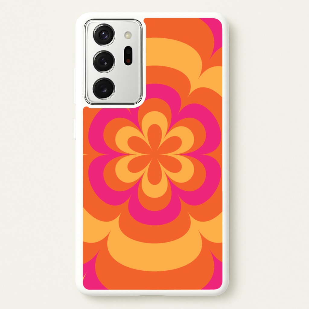 Sunset Trippy Flower Pattern - Summer Phone Case for Galaxy Note 20 Ultra