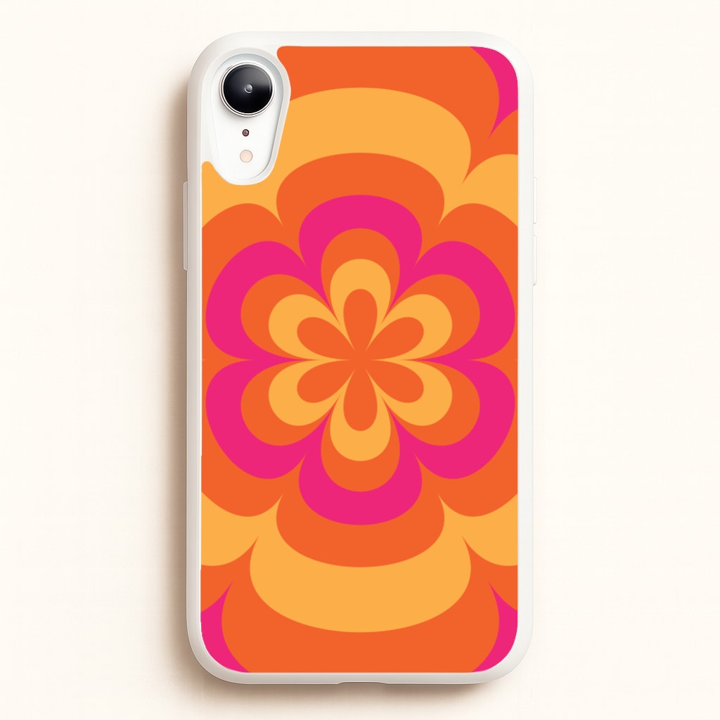 Sunset Trippy Flower Pattern - Summer Phone Case for iPhone XR