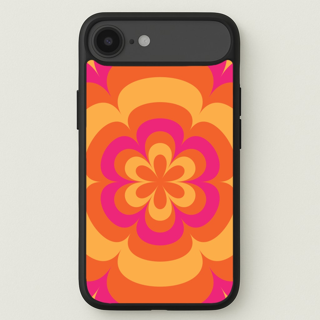 Sunset Trippy Flower Pattern Phone Case for iPhone 17 Air