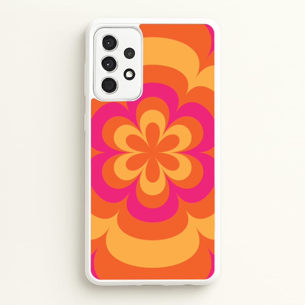 Sunset Trippy Flower Pattern - Summer Phone Case for Galaxy A52 / A52s