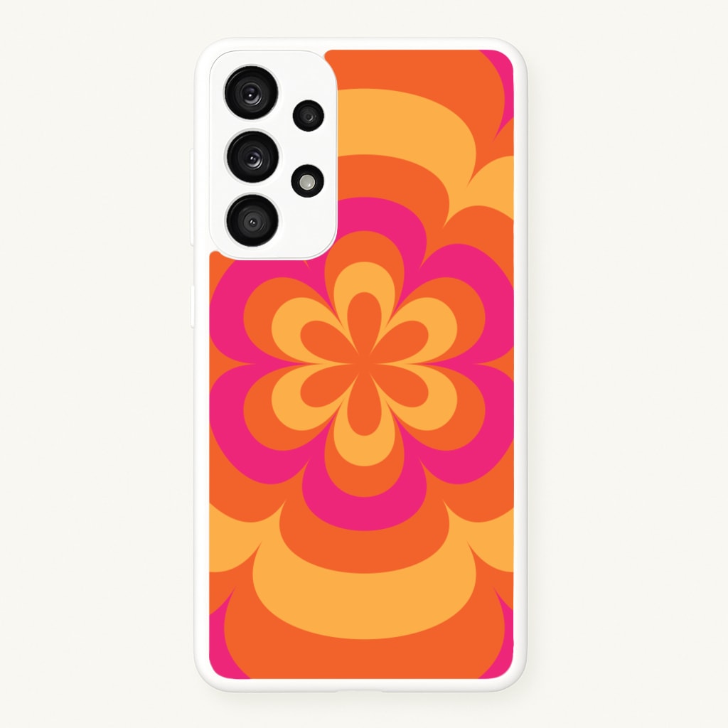 Sunset Trippy Flower Pattern - Summer Phone Case for Galaxy A33