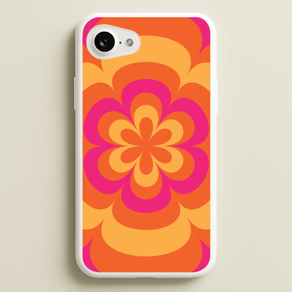 Sunset Trippy Flower Pattern - Summer Phone Case for iPhone 16e