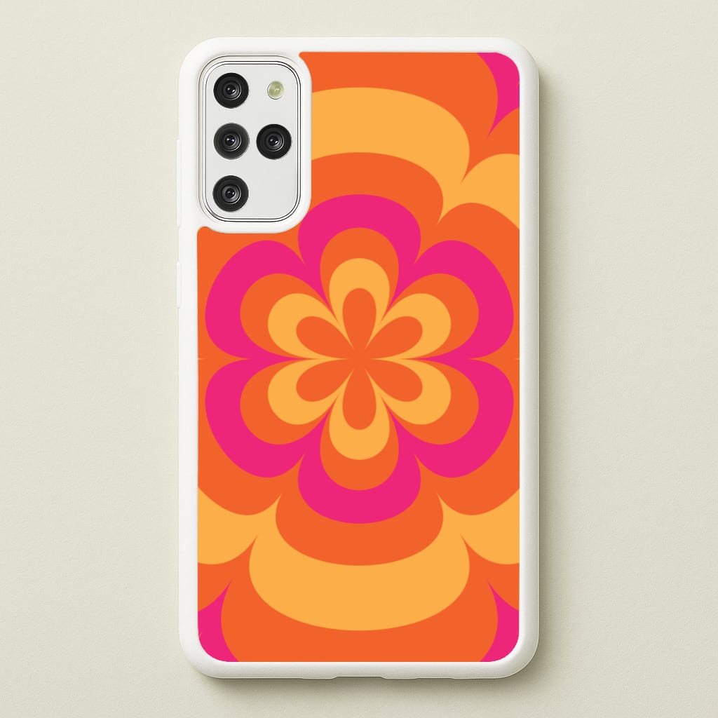 Sunset Trippy Flower Pattern - Summer Phone Case for Galaxy S20 Plus