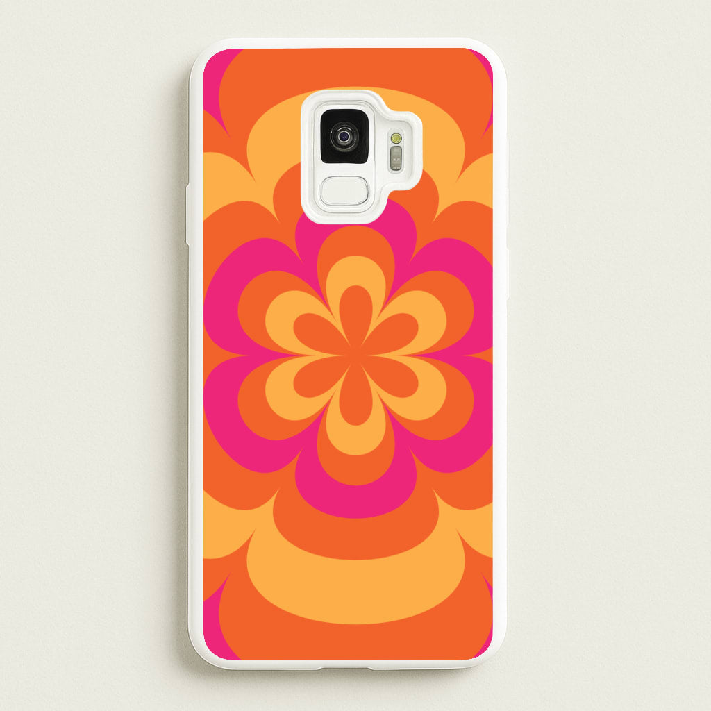 Sunset Trippy Flower Pattern - Summer Phone Case for Galaxy S9