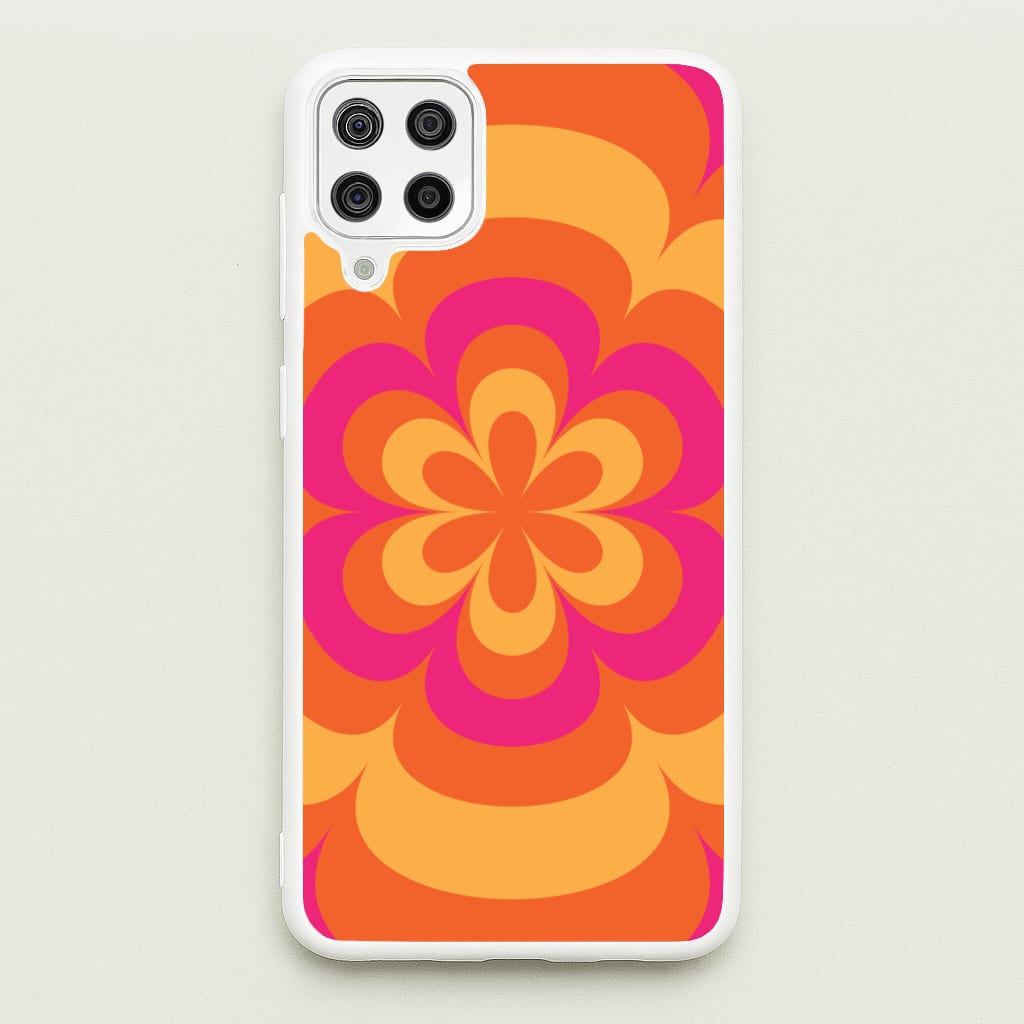 Sunset Trippy Flower Pattern - Summer Phone Case for Galaxy A12