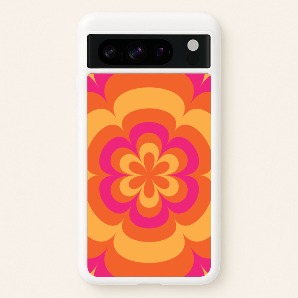 Sunset Trippy Flower Pattern - Summer Phone Case for Google Pixel 8 Pro