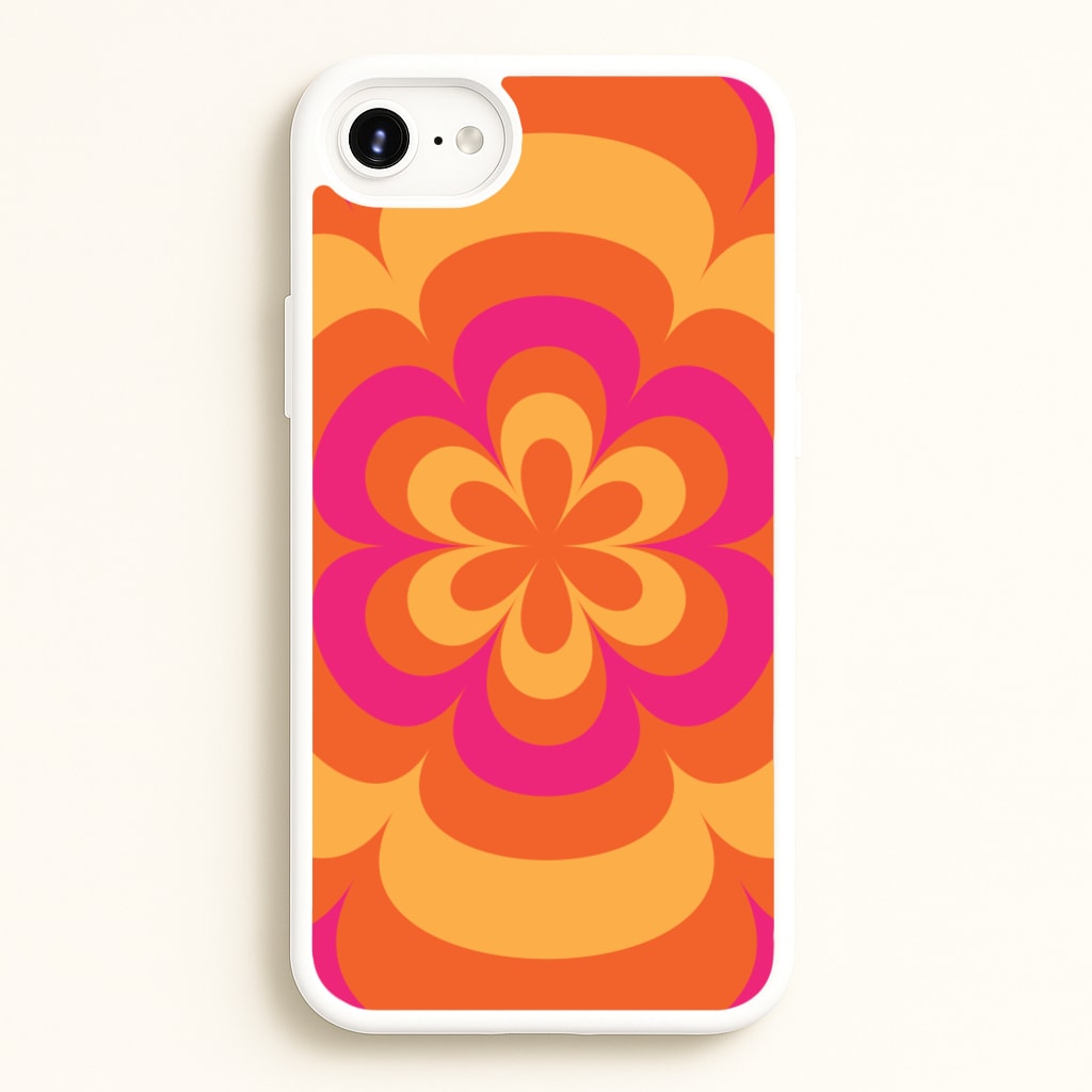 Sunset Trippy Flower Pattern - Summer Phone Case for iPhone 6 / 7 / 8 / SE