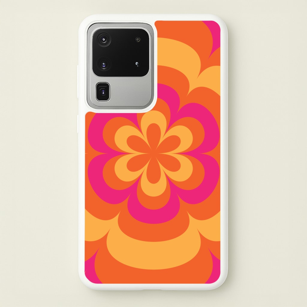 Sunset Trippy Flower Pattern - Summer Phone Case for Galaxy S20 Ultra