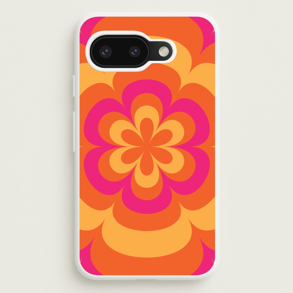 Sunset Trippy Flower Pattern - Summer Phone Case for Google Pixel 9a