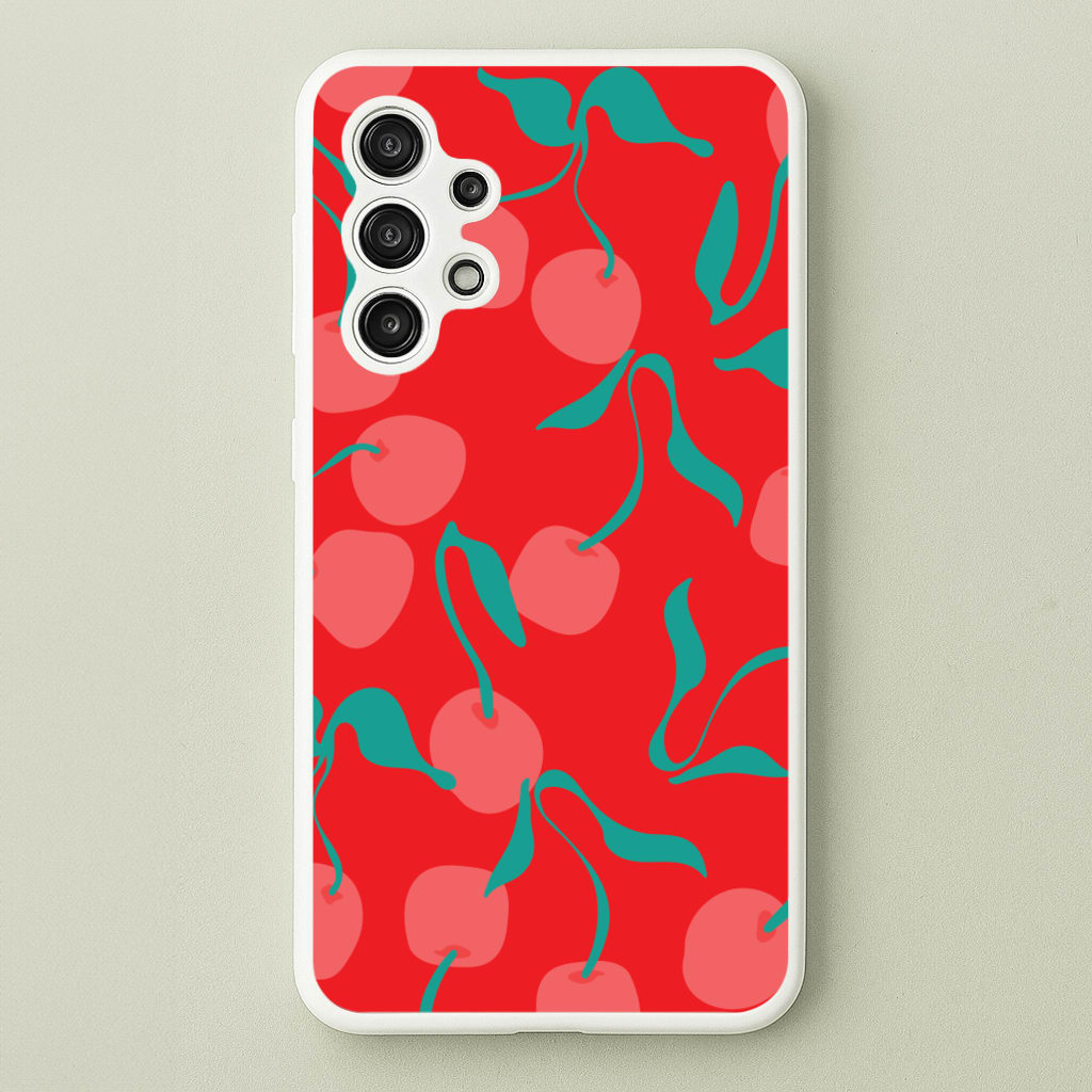 Red Abstract Cherries Pattern - Summer Phone Case for Galaxy A13