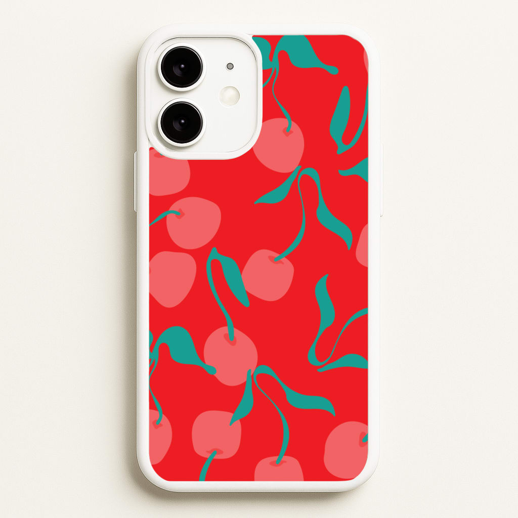Red Abstract Cherries Pattern - Summer Phone Case for iPhone 11
