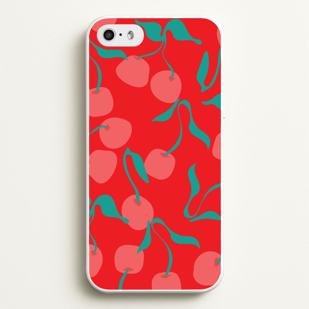 Red Abstract Cherries Pattern - Summer Phone Case for iPhone 5 / 5s / SE 2016