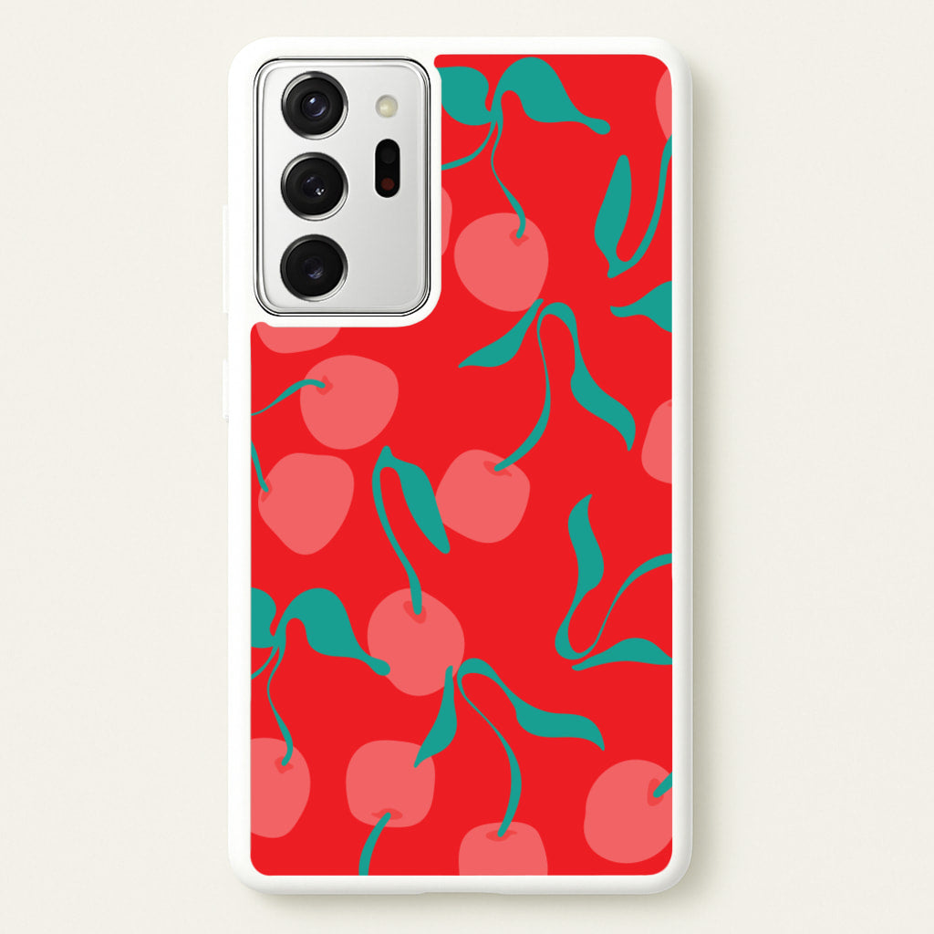 Red Abstract Cherries Pattern - Summer Phone Case for Galaxy Note 20 Ultra