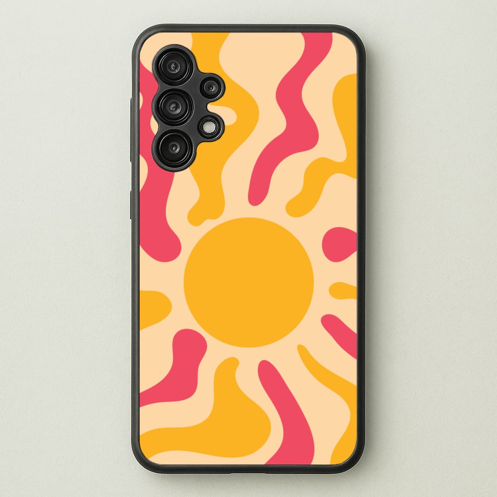 Yellow And Pink Abstract Sun - Summer Phone Case for Galaxy A13