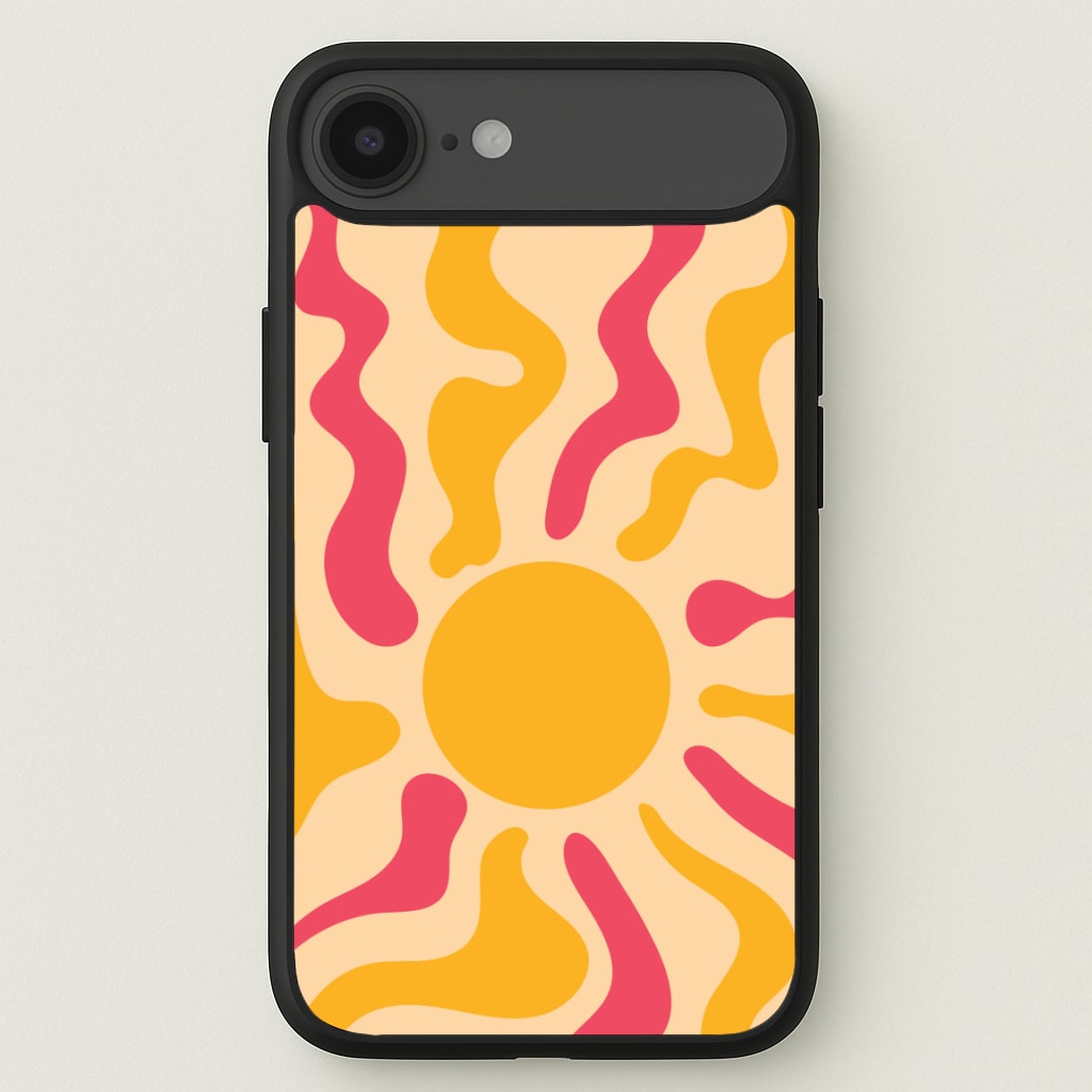 Yellow And Pink Abstract Sun Phone Case for iPhone 17 Air