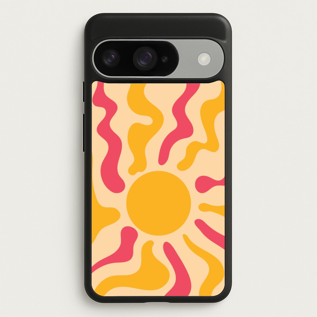 Yellow And Pink Abstract Sun Phone Case for Google Pixel 10 / 10 Pro