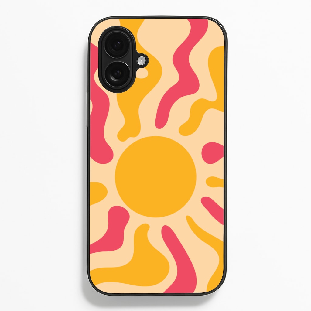 Yellow And Pink Abstract Sun Phone Case