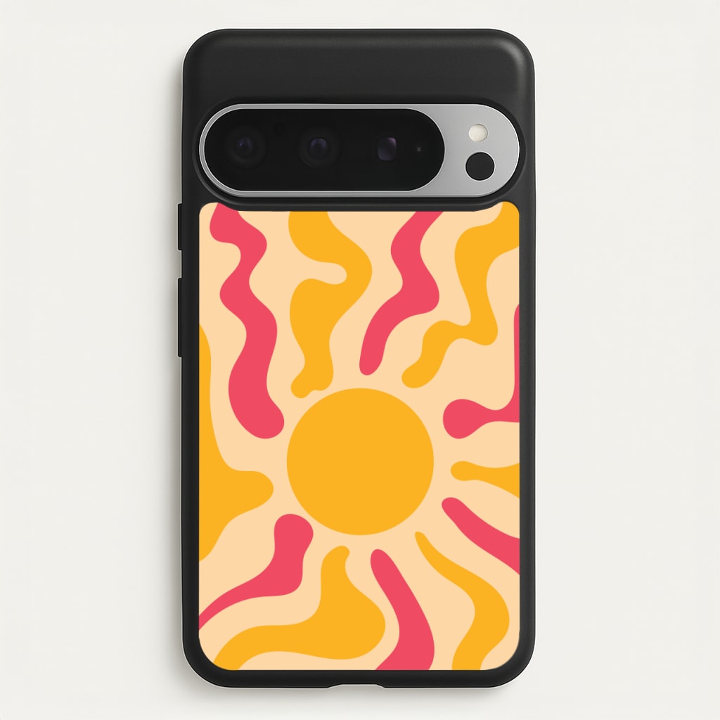 Yellow And Pink Abstract Sun - Summer Phone Case for Google Pixel 9 Pro XL