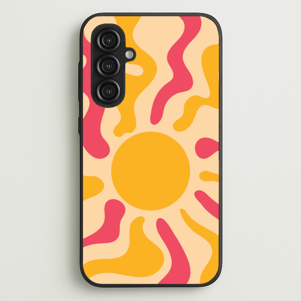 Yellow And Pink Abstract Sun - Summer Phone Case for Galaxy S23FE