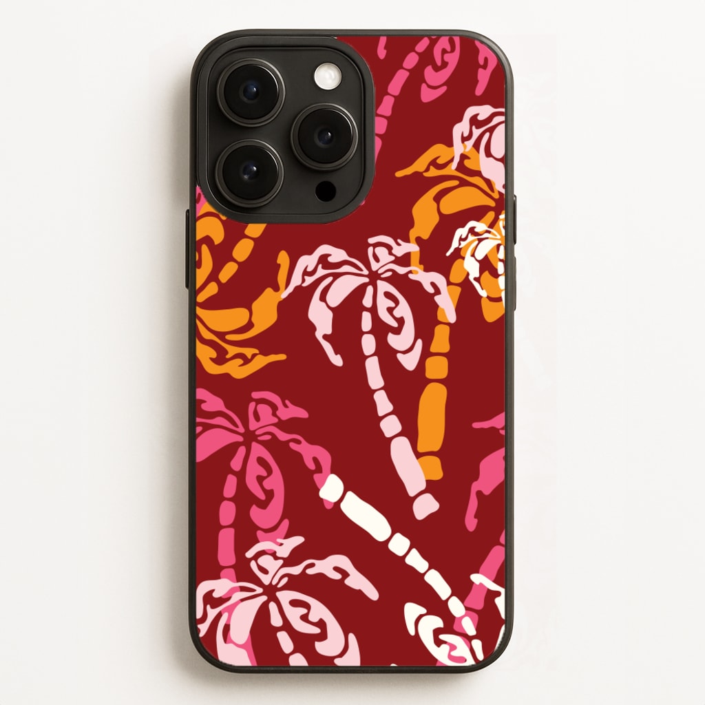 Abstract Palm Trees Pattern - Summer Phone Case for iPhone 16 Pro Max