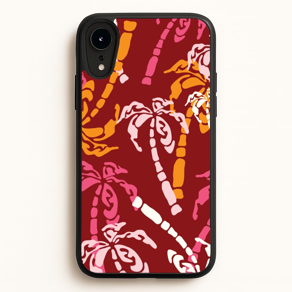 Abstract Palm Trees Pattern - Summer Phone Case for iPhone XR