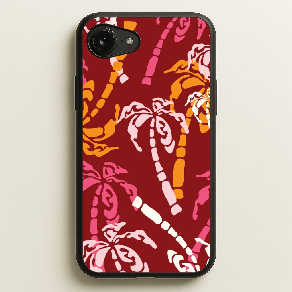 Abstract Palm Trees Pattern - Summer Phone Case for iPhone 16e