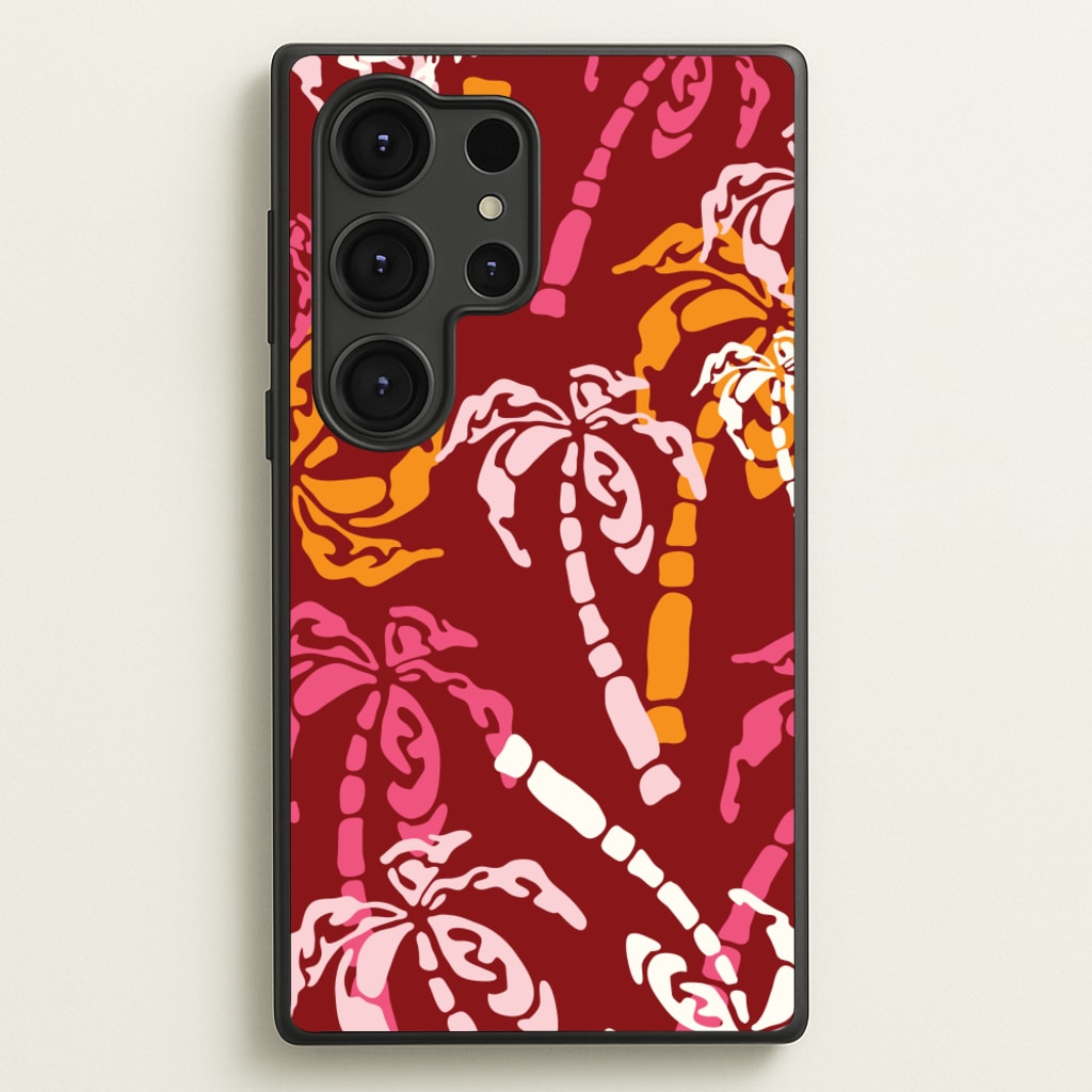 Abstract Palm Trees Pattern - Summer Phone Case for Galaxy S25 Ultra