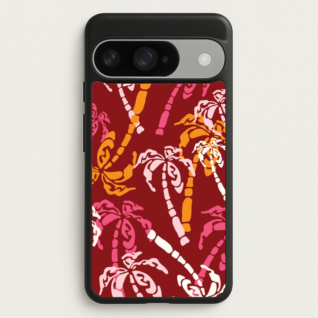 Abstract Palm Trees Pattern Phone Case for Google Pixel 10 / 10 Pro