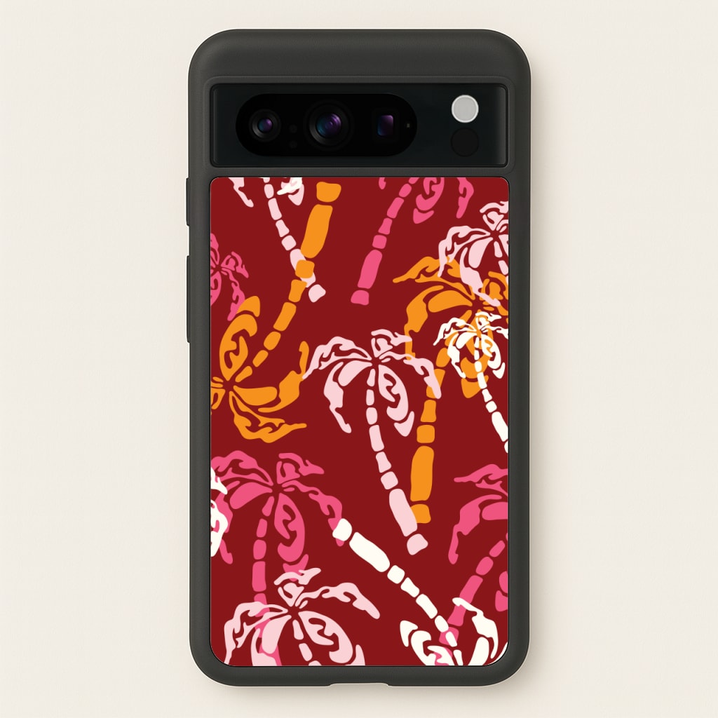 Abstract Palm Trees Pattern - Summer Phone Case for Google Pixel 8 Pro