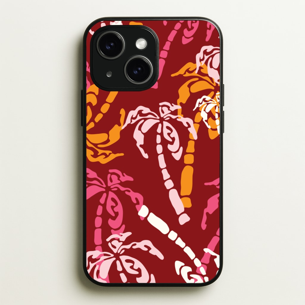 Abstract Palm Trees Pattern - Summer Phone Case for iPhone 15 Plus