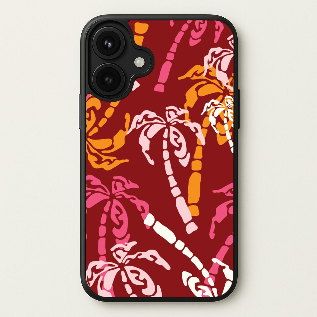 Abstract Palm Trees Pattern Phone Case for iPhone 17