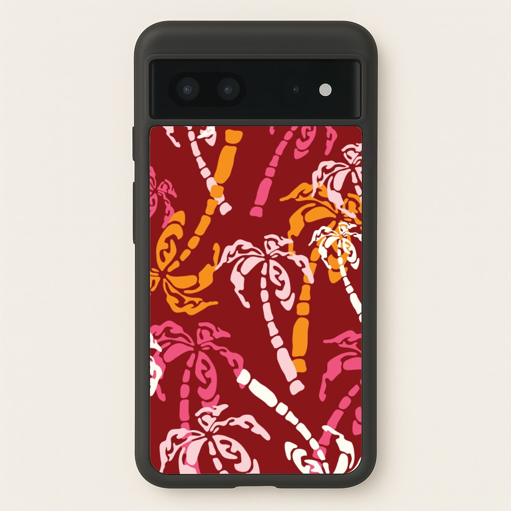 Abstract Palm Trees Pattern - Summer Phone Case for Google Pixel 7