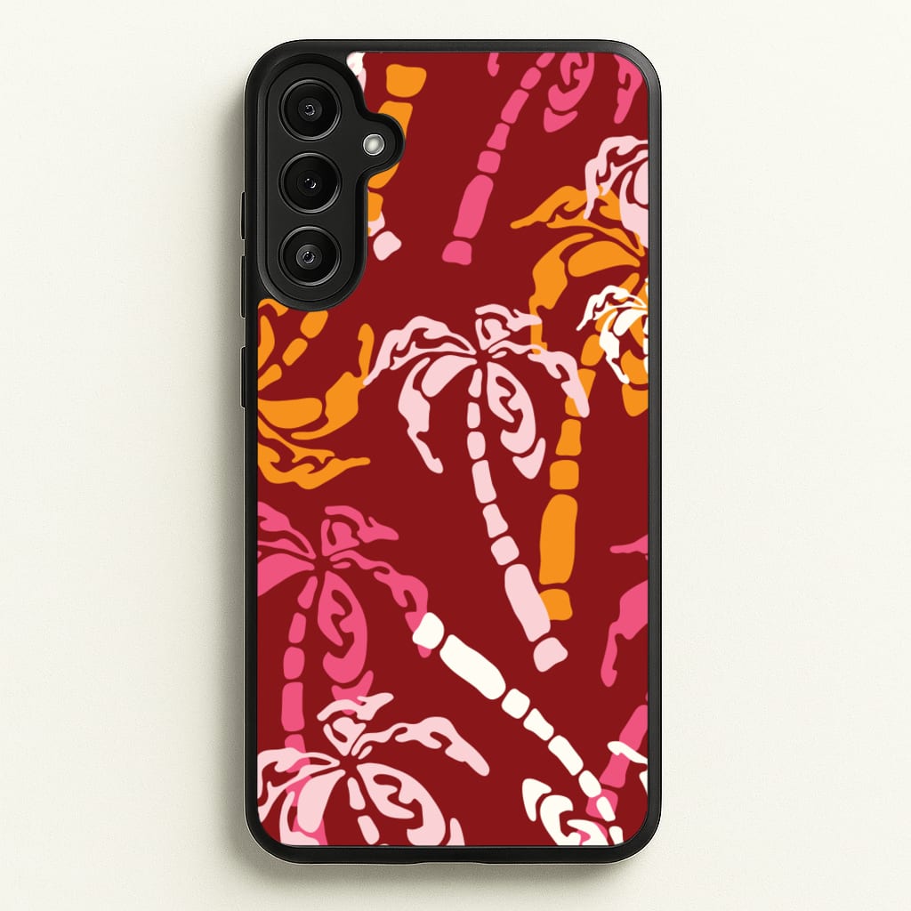 Abstract Palm Trees Pattern - Summer Phone Case for Galaxy A36