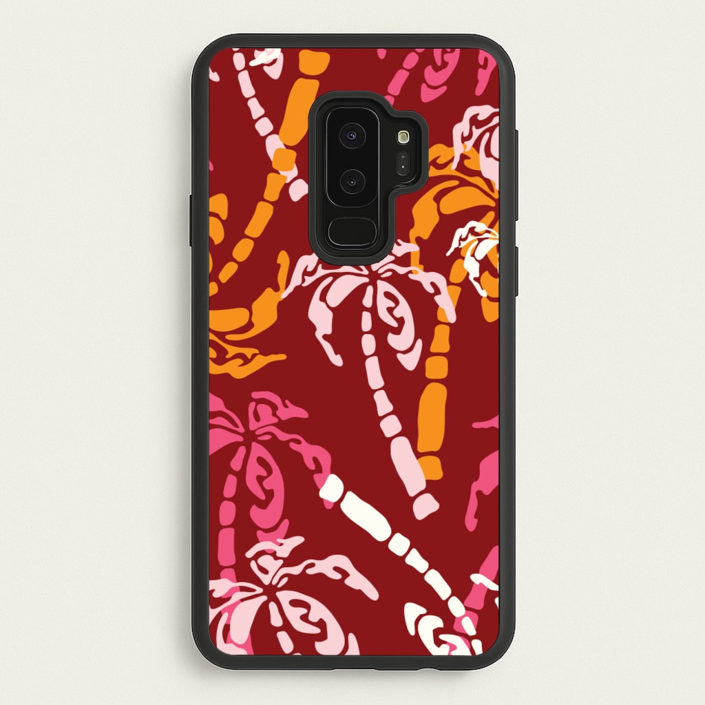 Abstract Palm Trees Pattern - Summer Phone Case for Galaxy S9 Plus