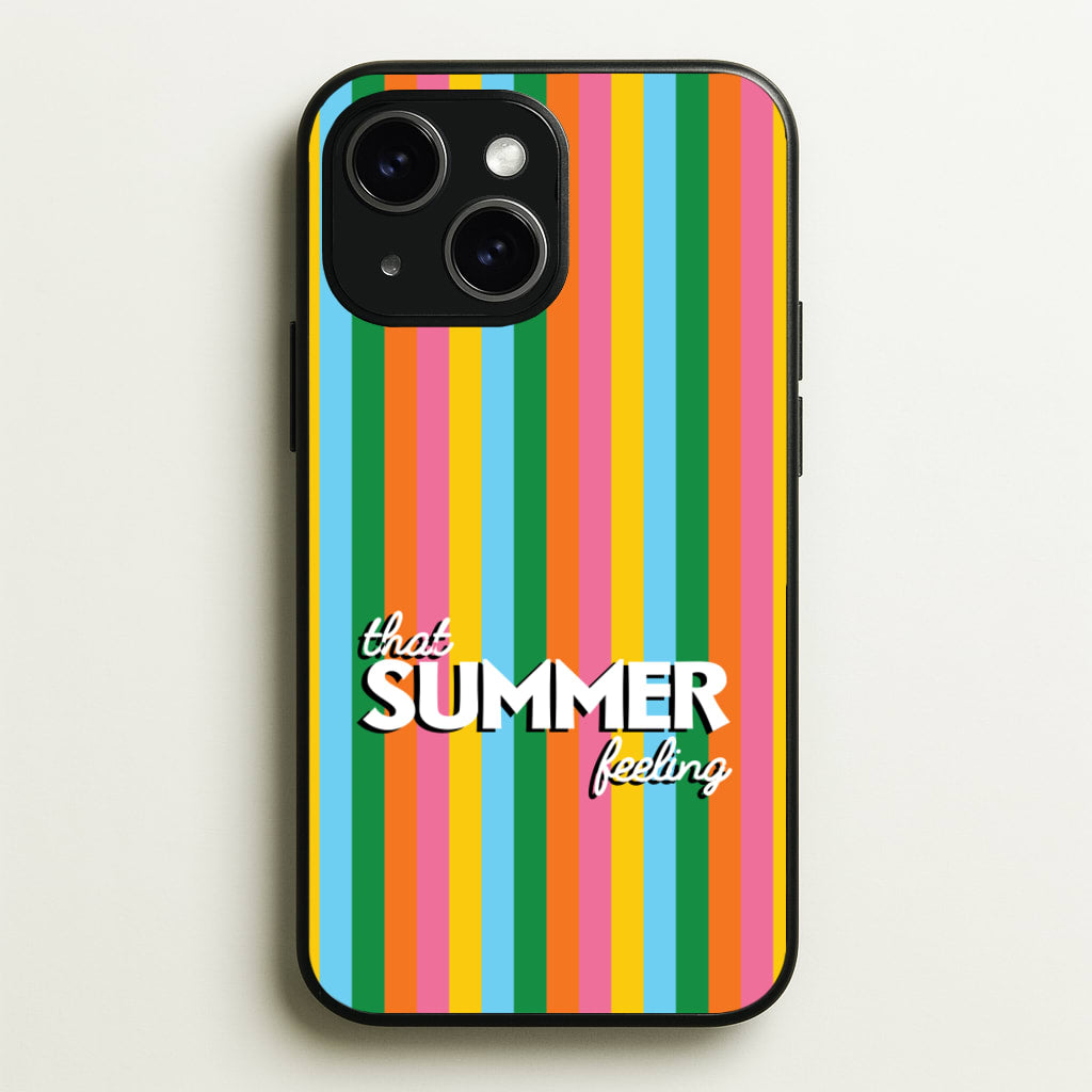 That Summer Feeling Stripes - Summer Phone Case for iPhone 15