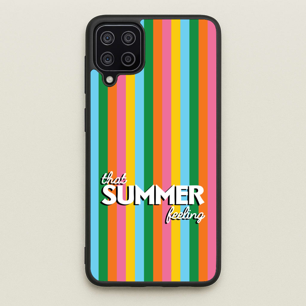 That Summer Feeling Stripes - Summer Phone Case for Galaxy A12