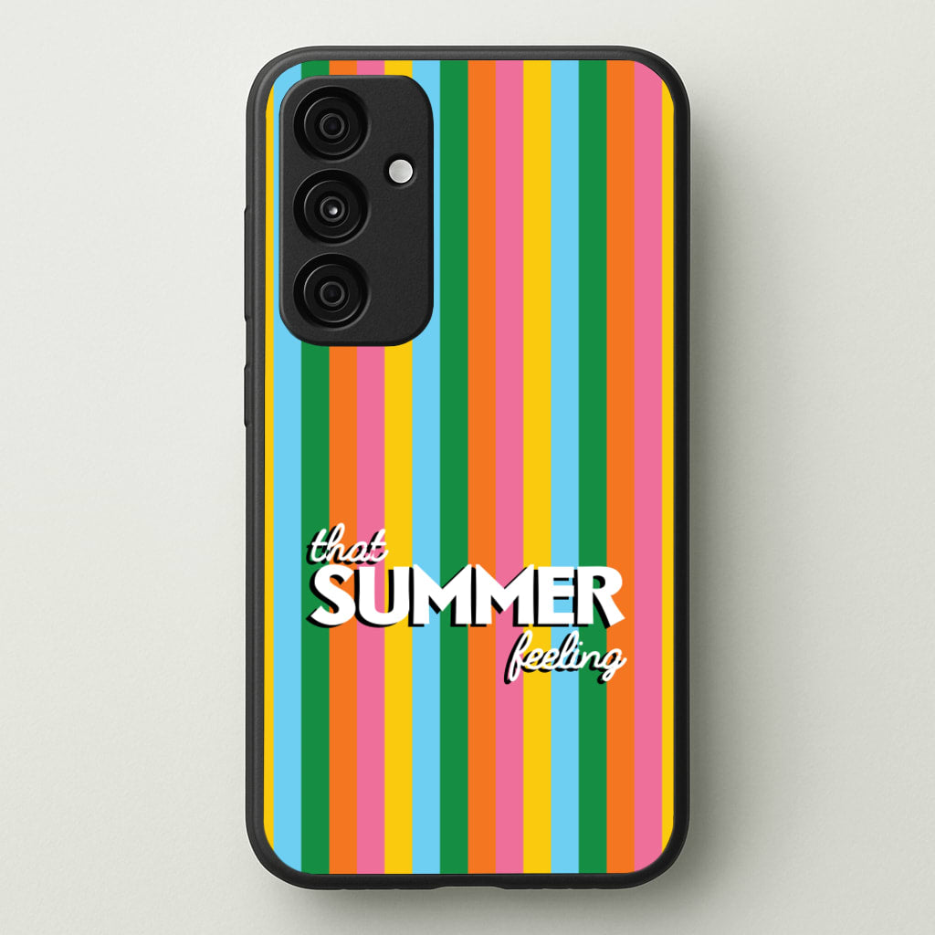 That Summer Feeling Stripes - Summer Phone Case for Galaxy A35