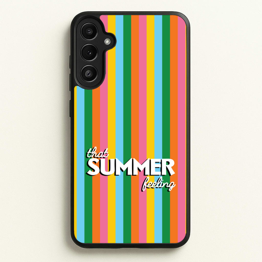 That Summer Feeling Stripes - Summer Phone Case for Galaxy A34