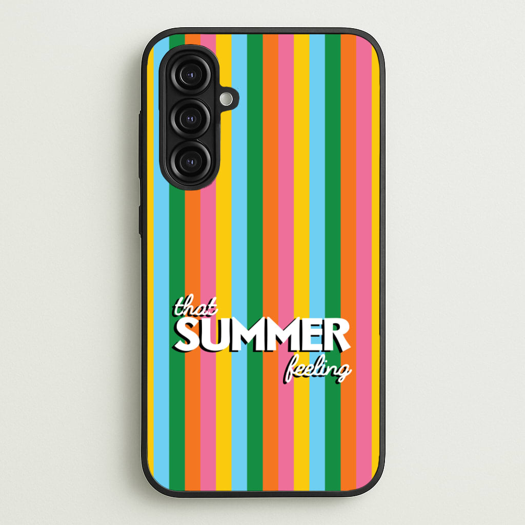 That Summer Feeling Stripes - Summer Phone Case for Galaxy A16
