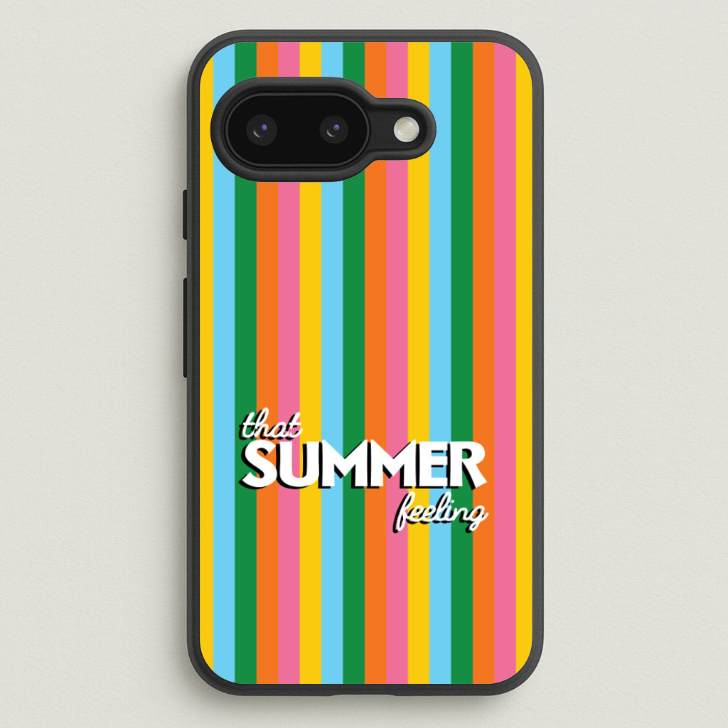 That Summer Feeling Stripes - Summer Phone Case for Google Pixel 9a