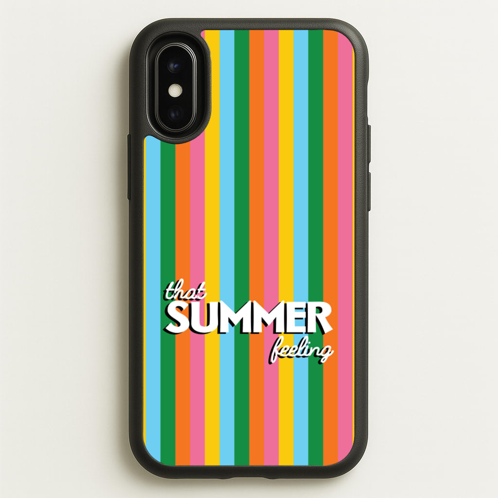 That Summer Feeling Stripes - Summer Phone Case for iPhone X / XS