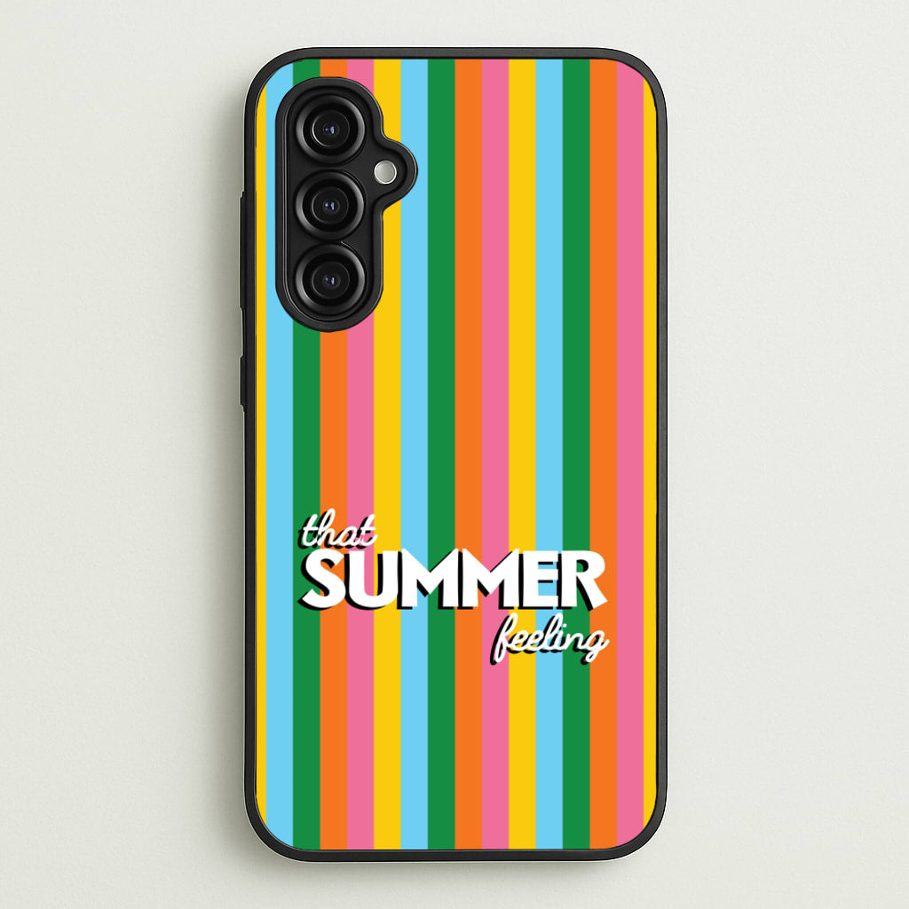 That Summer Feeling Stripes - Summer Phone Case for Galaxy A14