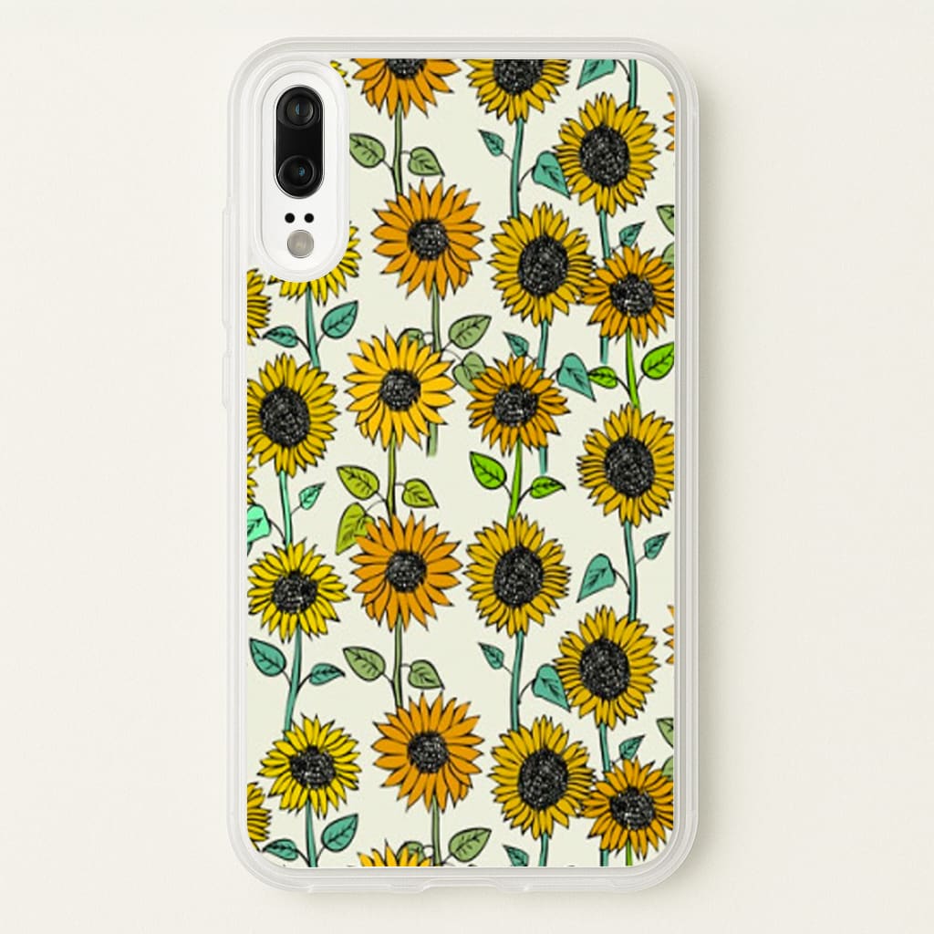Painted Sunflowers - Floral Phone Case for Huawei P20