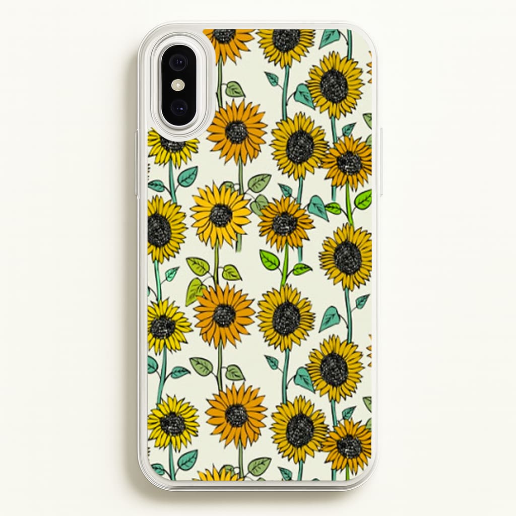 Painted Sunflowers - Floral Phone Case for iPhone XS Max