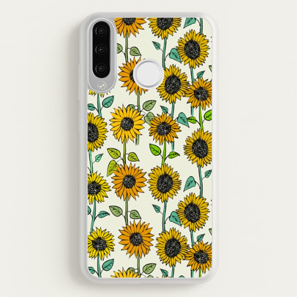 Painted Sunflowers - Floral Phone Case for Huawei P30 Lite