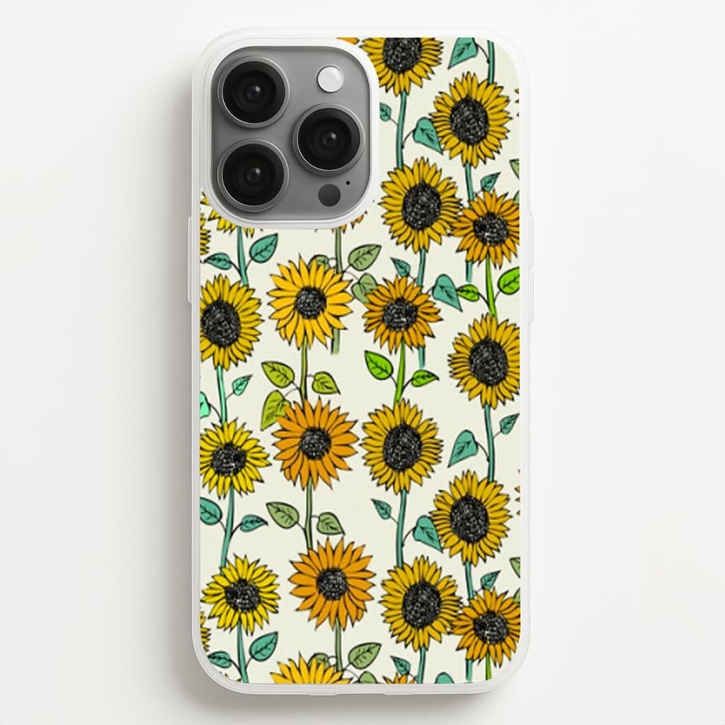 Painted Sunflowers - Floral Phone Case for iPhone 13 Pro Max