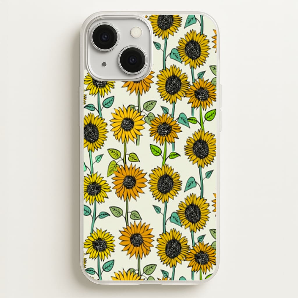 Painted Sunflowers - Floral Phone Case for iPhone 13 Mini